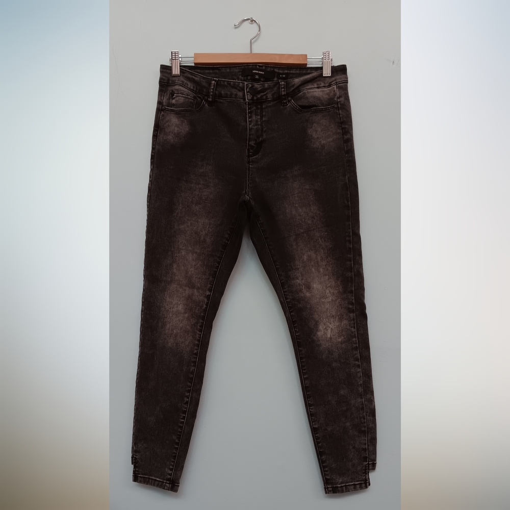 Vero Moda Women's Mid-Rise Skinny Jeans Dark Gray 31/30